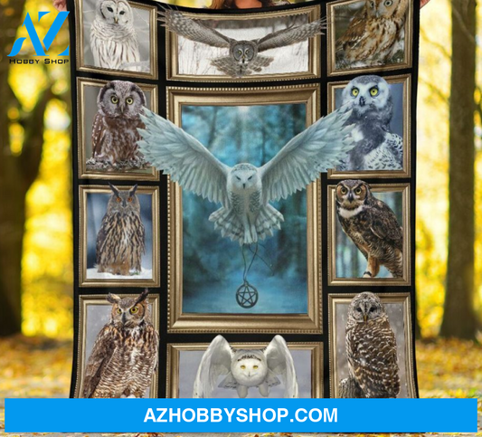3D Owl Cute Blanket Gift For Owl Lovers Birthday Gift Home Decor Bedding Couch Sofa Soft and Comfy Cozy