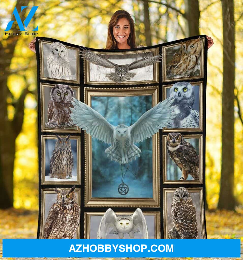 3D Owl Cute Blanket Gift For Owl Lovers Birthday Gift Home Decor Bedding Couch Sofa Soft and Comfy Cozy