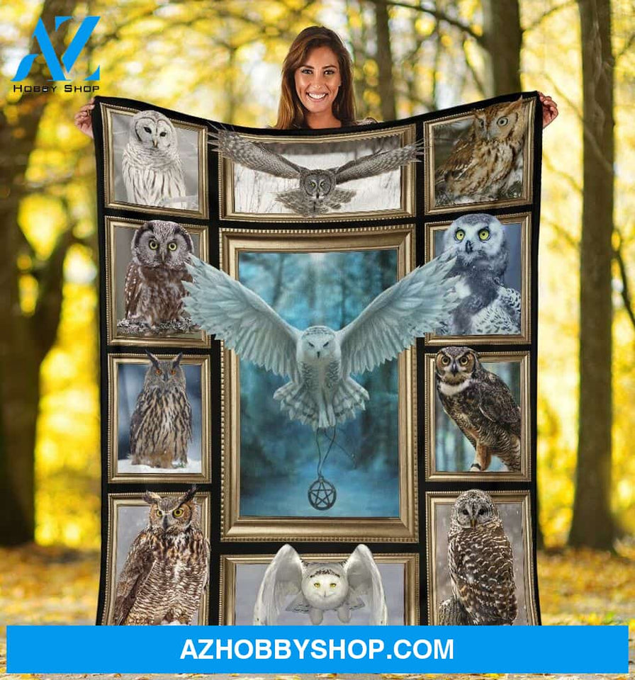 3D Owl Cute Blanket Gift For Owl Lovers Birthday Gift Home Decor Bedding Couch Sofa Soft and Comfy Cozy