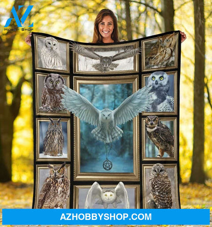 3D Owl Cute Blanket Gift For Owl Lovers Birthday Gift Home Decor Bedding Couch Sofa Soft and Comfy Cozy