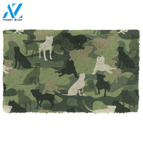 3D Pit Bull Camo Doormat