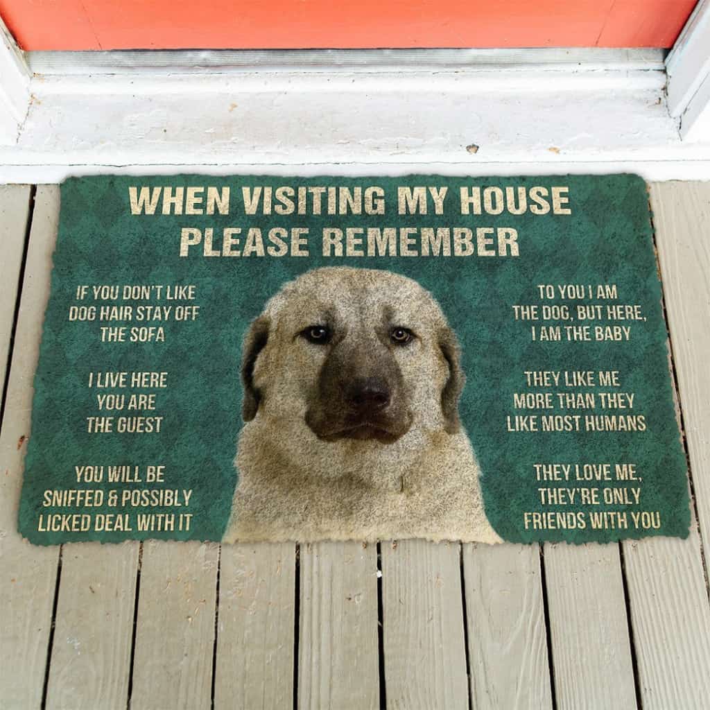 3D Please Remember Anatolian Shepherd Dogs House Rules Custom Doormat