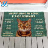 3D Please Remember Bengal Cat House Rules Doormat | Welcome Mat | House Warming Gift