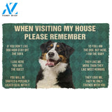 3D Please Remember Bernese Mountain Dogs House Rules Custom Doormat | Welcome Mat | House Warming Gift