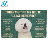 3D Please Remember Bichons Frise House Rule Custom Doormat | Welcome Mat | House Warming Gift
