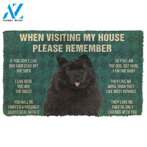 3D Please Remember Black Chow Chows House Rules Custom Doormat | Welcome Mat | House Warming Gift