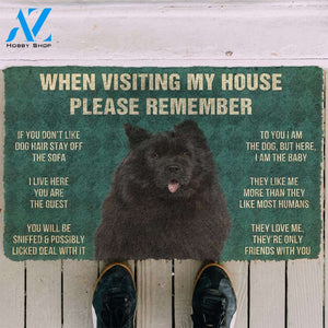 3D Please Remember Black Chow Chows House Rules Custom Doormat | Welcome Mat | House Warming Gift