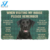 3D Please Remember Black Labrador Retrievers House Rule Custom Doormat | Welcome Mat | House Warming Gift