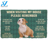 3D Please Remember Bulldog Puppy Dogs House Rules Custom Doormat | Welcome Mat | House Warming Gift