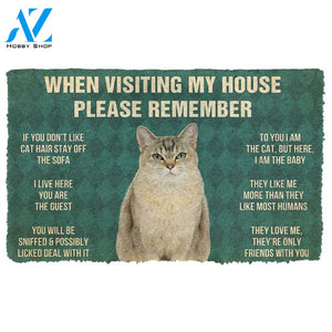 3D Please Remember Burmilla Cats House Rules Custom Doormat | Welcome Mat | House Warming Gift