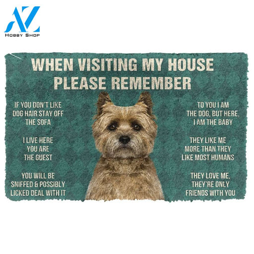 3D Please Remember Cairn Terrier Dogs House Rules Custom Doormat | Welcome Mat | House Warming Gift