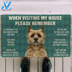 3D Please Remember Cairn Terrier Dogs House Rules Custom Doormat | Welcome Mat | House Warming Gift