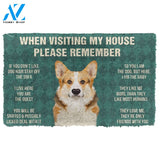 3D Please Remember Cardigan Welsh Corgi Dogs House Rules Custom Doormat | Welcome Mat | House Warming Gift