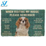 3D Please Remember Cavalier King Charles Spaniel Dogs House Rules Custom Doormat