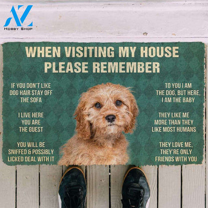 3D Please Remember Cavoodle House Rules Custom Doormat | Welcome Mat | House Warming Gift