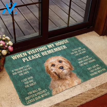 3D Please Remember Cavoodle House Rules Custom Doormat | Welcome Mat | House Warming Gift