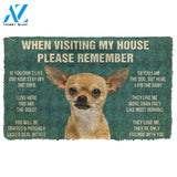 3D Please Remember Chihuahua Dogs House Rules Custom Doormat | Welcome Mat | House Warming Gift
