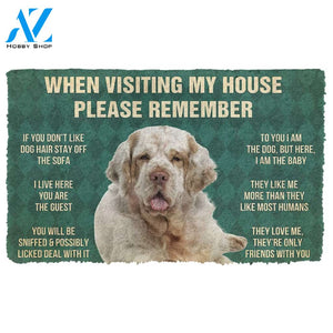 3D Please Remember Clumber Spaniel House Rules Custom Doormat | Welcome Mat | House Warming Gift