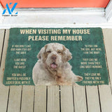 3D Please Remember Clumber Spaniel House Rules Custom Doormat | Welcome Mat | House Warming Gift