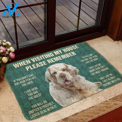 3D Please Remember Clumber Spaniel House Rules Custom Doormat | Welcome Mat | House Warming Gift