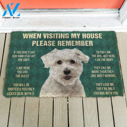 3D Please Remember Coton de Tulear Dogs House Rules Custom Doormat | Welcome Mat | House Warming Gift