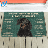 3D Please Remember Dachshunds Dog's House Rules Doormat