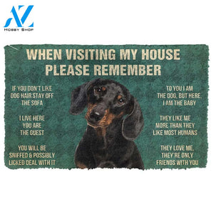 3D Please Remember Dachshunds Dog's House Rules Doormat | Welcome Mat | House Warming Gift