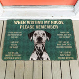 3D Please Remember Dalmatian Dogs House Rules Doormat