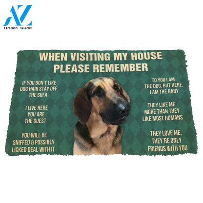 3D Please Remember Dog House Rules Custom Doormat | Welcome Mat | House Warming Gift
