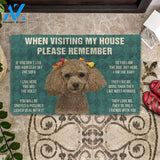 3D Please Remember Dog House Rules Custom Doormat | Welcome Mat | House Warming Gift
