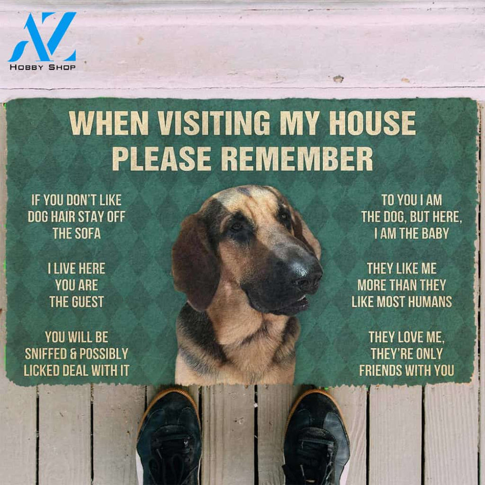 3D Please Remember Dog House Rules Custom Doormat | Welcome Mat | House Warming Gift