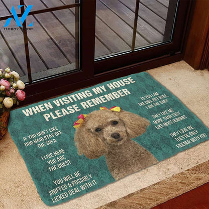 3D Please Remember Dog House Rules Custom Doormat | Welcome Mat | House Warming Gift