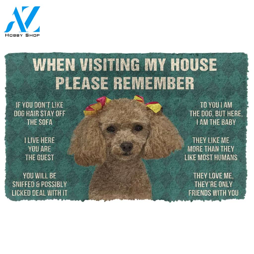 3D Please Remember Dog House Rules Custom Doormat | Welcome Mat | House Warming Gift