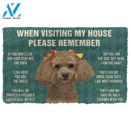 3D Please Remember Dog House Rules Custom Doormat | Welcome Mat | House Warming Gift