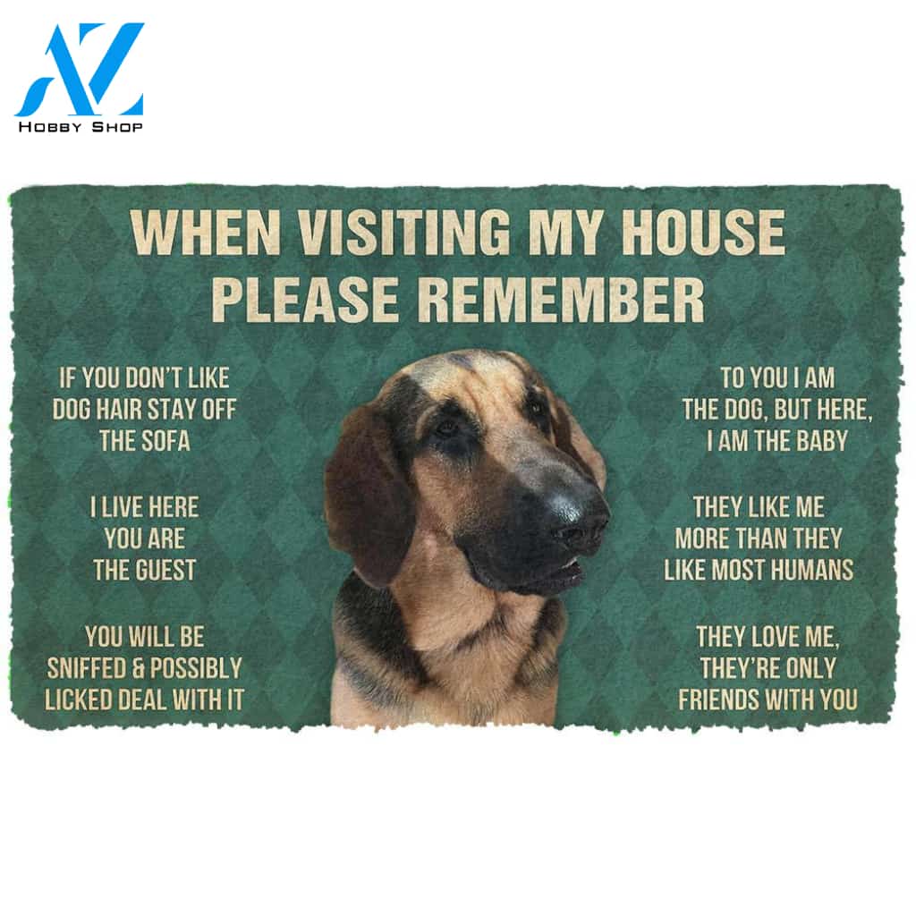 3D Please Remember Dog House Rules Custom Doormat | Welcome Mat | House Warming Gift