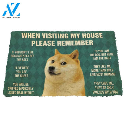 3D 3D Please Remember Doges House Rules Custom Doormat | Welcome Mat | House Warming Gift