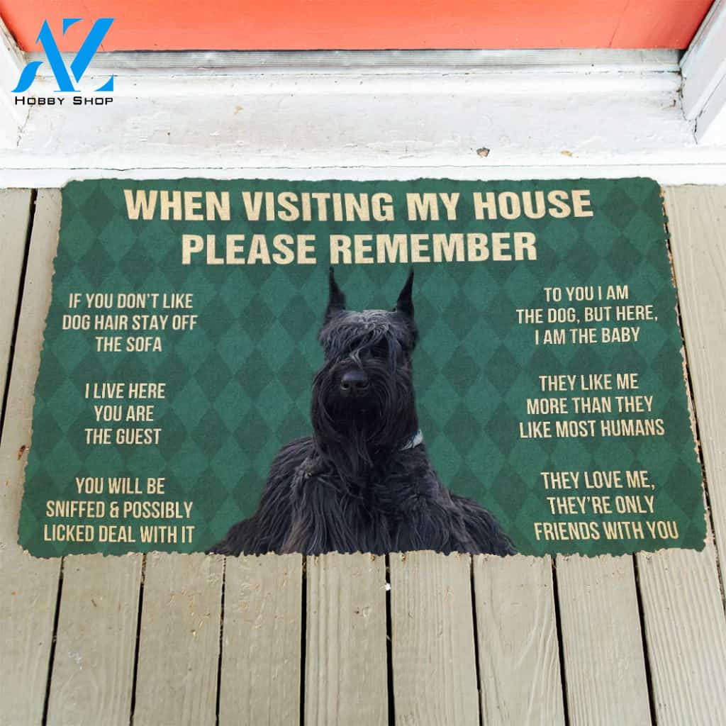 3D Please Remember Dogs House Rules Custom Doormat | Welcome Mat | House Warming Gift
