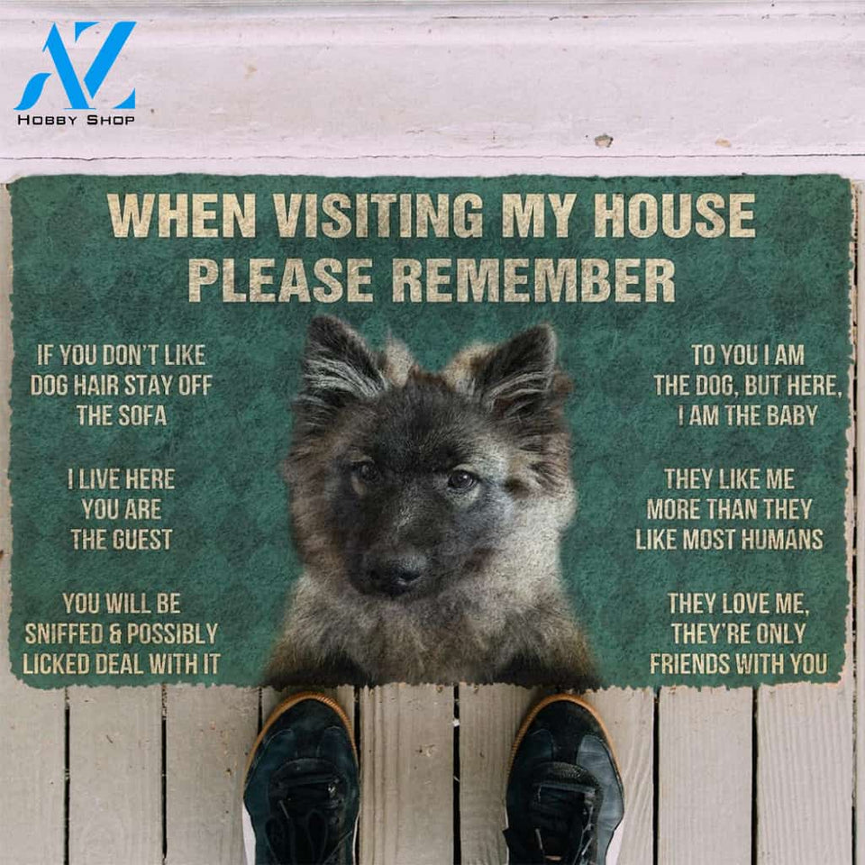 3D Please Remember Dogs House Rules Custom Doormat | Welcome Mat | House Warming Gift