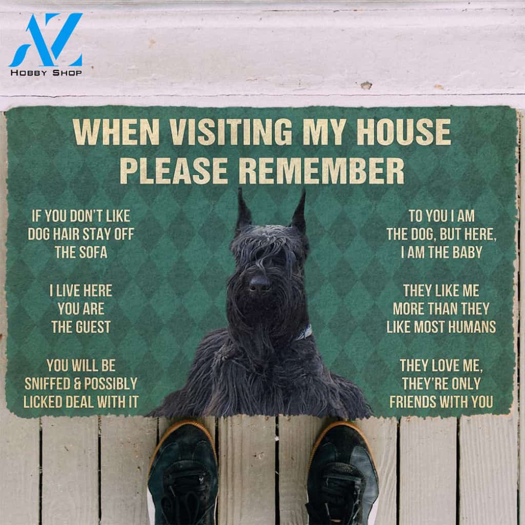 3D Please Remember Dogs House Rules Custom Doormat | Welcome Mat | House Warming Gift