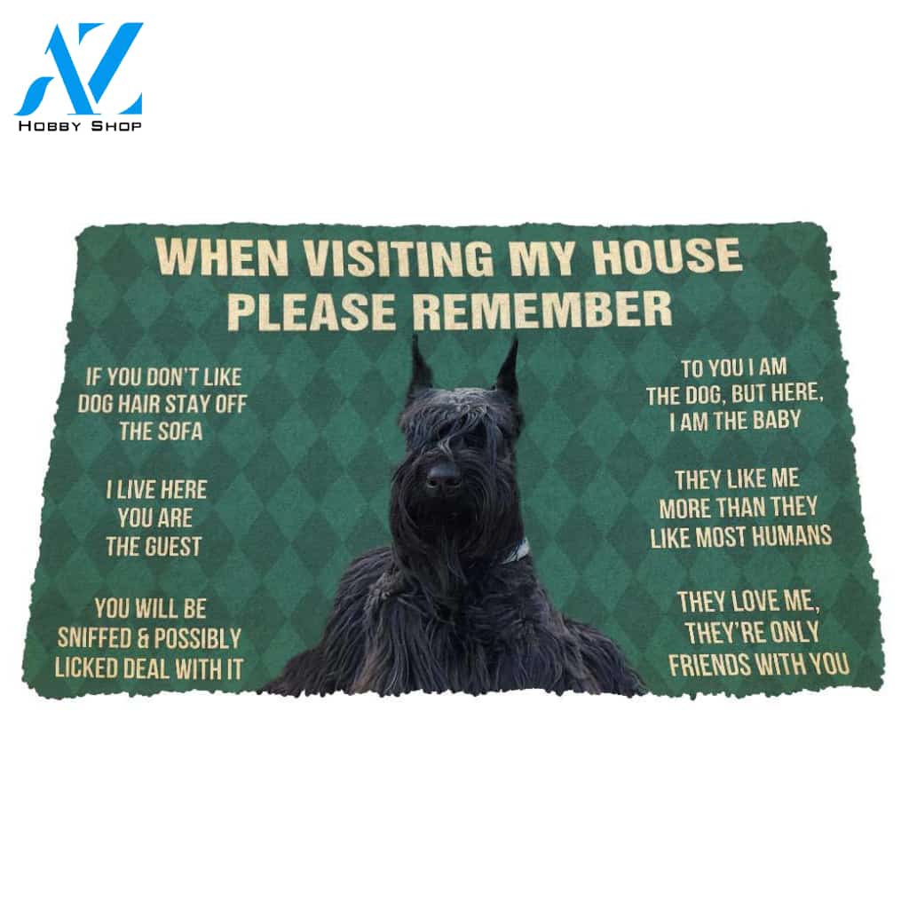 3D Please Remember Dogs House Rules Custom Doormat | Welcome Mat | House Warming Gift