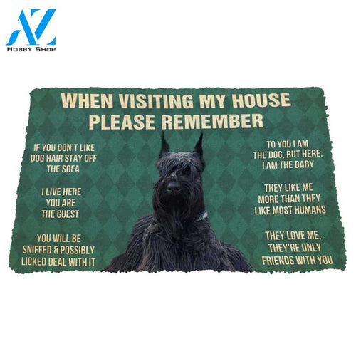 3D Please Remember Dogs House Rules Custom Doormat | Welcome Mat | House Warming Gift
