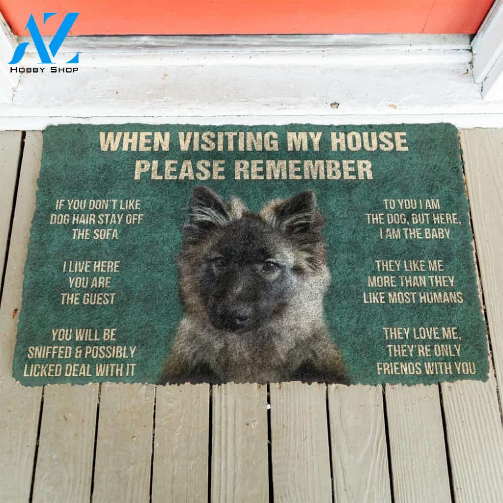 3D Please Remember Dogs House Rules Custom Doormat | Welcome Mat | House Warming Gift