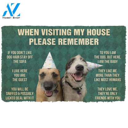 3D Please Remember Dogs House Rules Custom Doormat | Welcome Mat | House Warming Gift