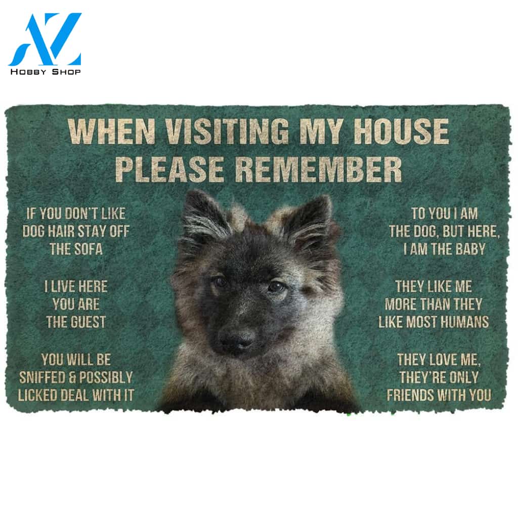 3D Please Remember Dogs House Rules Custom Doormat | Welcome Mat | House Warming Gift