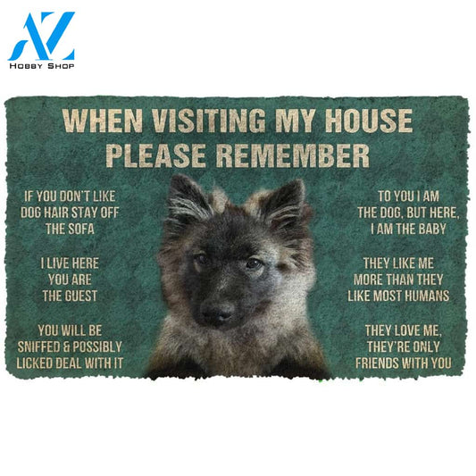 3D Please Remember Dogs House Rules Custom Doormat | Welcome Mat | House Warming Gift