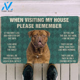 3D Please Remember Dogue de Bordeaux Dogs House Rules Doormat | Welcome Mat | House Warming Gift