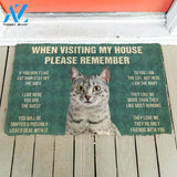 3D Please Remember Egyptian Mau Cats House Rules Custom Doormat | Welcome Mat | House Warming Gift