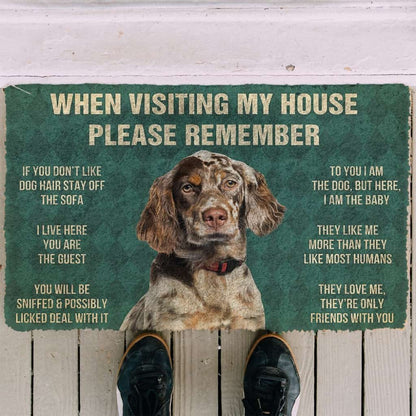 3D Please Remember English Setter Dogs House Rules Doormat