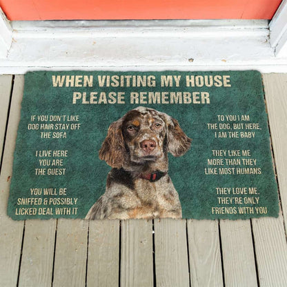 3D Please Remember English Setter Dogs House Rules Doormat