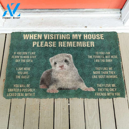 3D PLEASE REMEMBER FERRETS DOORMAT | Welcome Mat | House Warming Gift